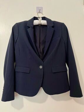 Ann Taylor Navy Single-Button Tailored Blazer - also selling matching skirt